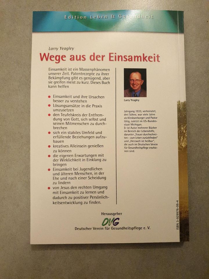 Wege aus der Einsamkeit, Larry Yeagley, Leitfaden für Betroffene in Eppingen