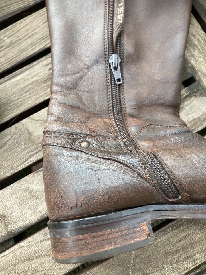 Geox Lederstiefel braun Leder Stiefel Gr. 34 35 in Rellingen