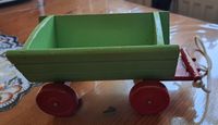 Vintage - grüner Anhänger Wagen - DDR Kinderspielzeug - Holz Thüringen - Schimberg Vorschau