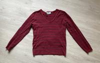 C&A Pullover, Größe S, Rot mit rotbraunen Querstreifen Niedersachsen - Himmelpforten Vorschau