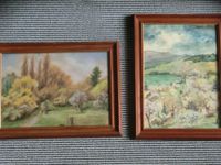 2 Unikate - original Aquarell+Farbkreide - Thüringer Landschaften Thüringen - Arnstadt Vorschau