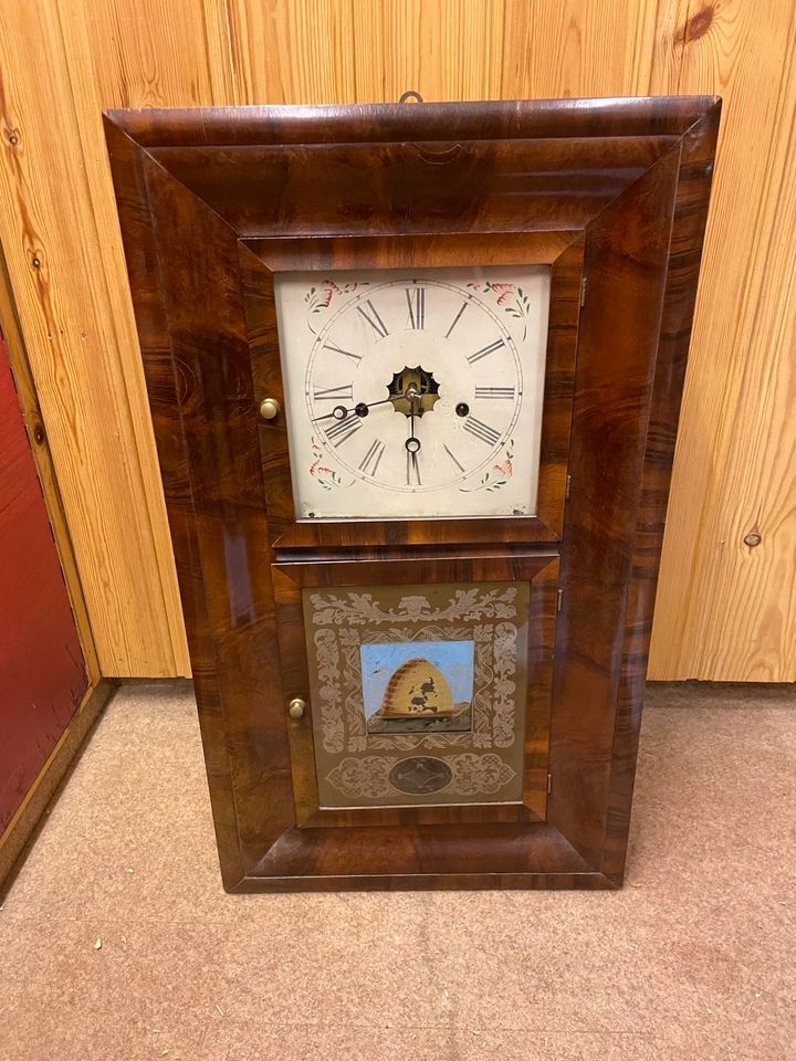 Chauncey Jerome Ogee Wanduhr Antik Brass Clock in Kerpen