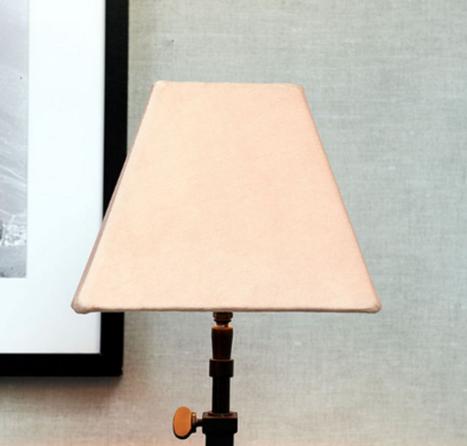 RIVIERA MAISON Lampenschirm Velvet Square Light Pink in Karlsruhe