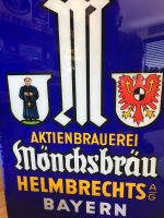 Emailschild Emailleschild Mönchsbräu Helmbrechts Selb Hof Bayern - Kulmbach Vorschau