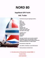 Segelboot  Yacht Nord 80  mit Trailer in 78345 Moos Baden-Württemberg - Moos Vorschau