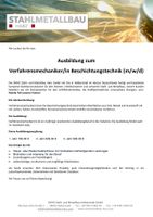Ausbildung zum Verfahrensmechaniker/in Beschichtungstechnik (m/w/ Sachsen-Anhalt - Halberstadt Vorschau