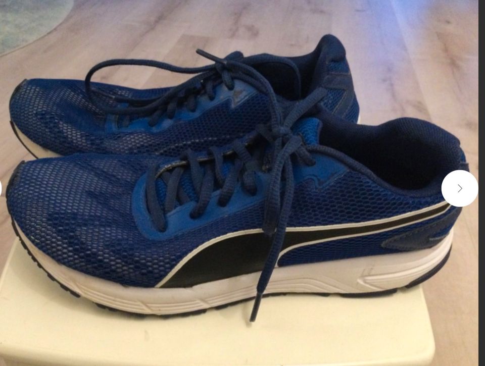 Puma Sportschuhe Turnschuhe Schuhe Sneaker Gr. 38 blau UK5 in Ehrenkirchen