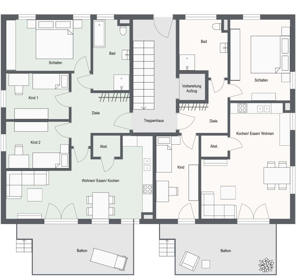 NEUBAU Erstbezug: 3-Zimmer Erdgeschosswohnung mit Garten!!! in Hohenthann