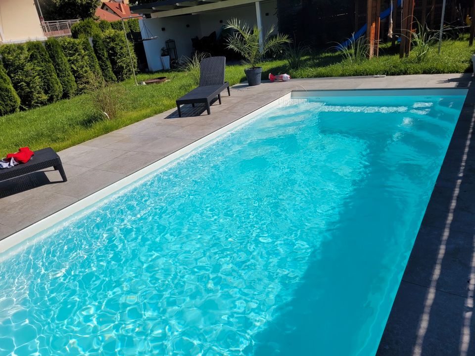 GFK Pool Miami 6,6x3,2x1,5 Kompletset mit Filteranlage TÜV in Görlitz