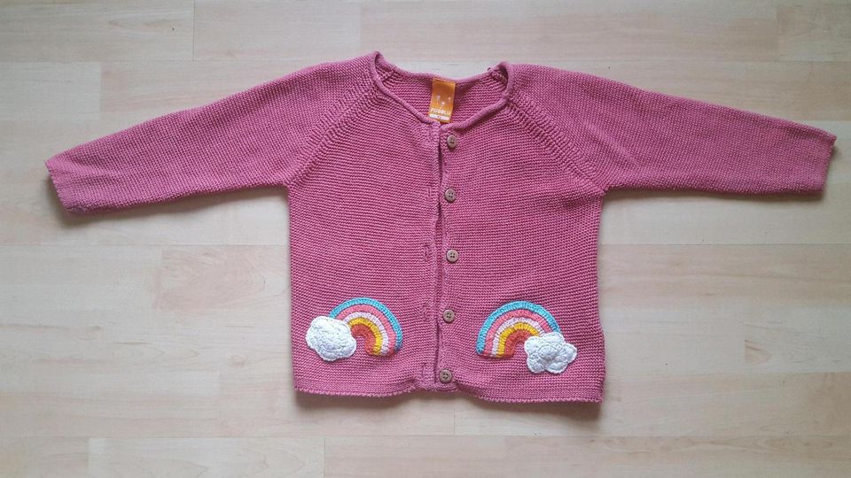 Alana Strickjacke, links gestrickt, Gr. 92, rosa Regenbogen in Dachsberg