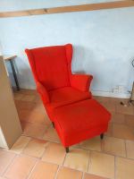 Ikea Strandmon Sessel mit Hocker rot gebraucht Rheinland-Pfalz - Konz Vorschau