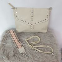 Crossbody Tasche Zusatzgurt Echt Leder Beige Handtasche Gurt Nordrhein-Westfalen - Zülpich Vorschau