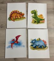 WIETRE® 4er Set Bilder Dinosaurier A4 Kinderzimmer Babyzimmer Nordrhein-Westfalen - Südlohn Vorschau