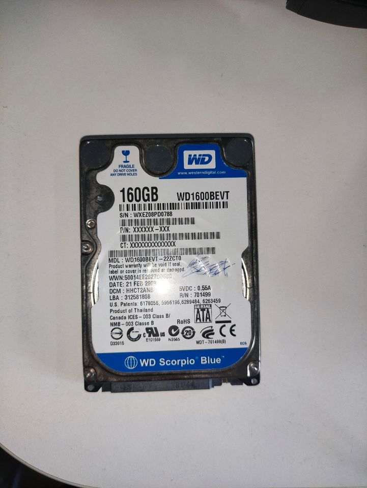 160GB HDD 2.5' WD in Bochum