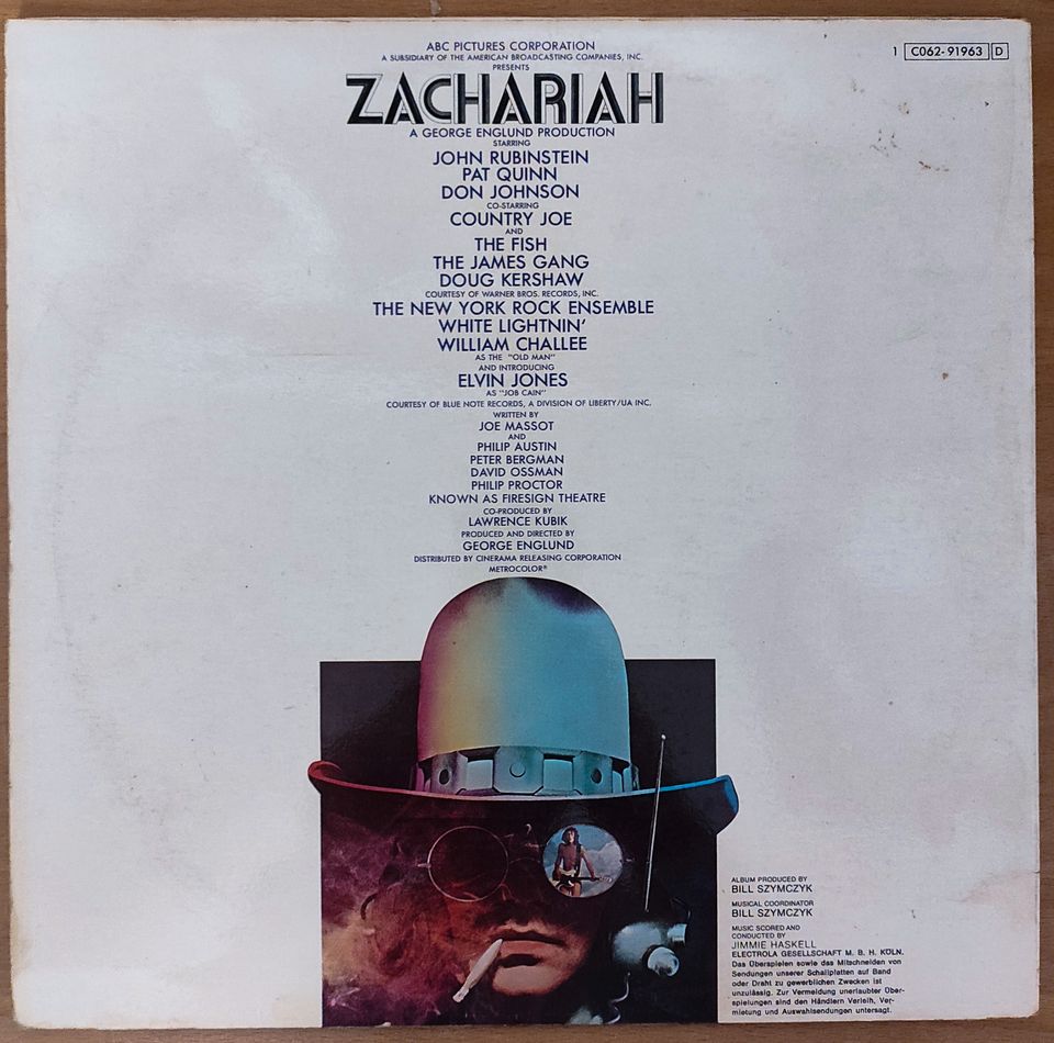 Zachariah Original Motion Picture Soundtrack Schallplatte LP Viny in Eppishausen