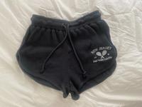 Stoffshorts Shorts Bershka grau dunkelgrau mit Bestickung Nordrhein-Westfalen - Pulheim Vorschau