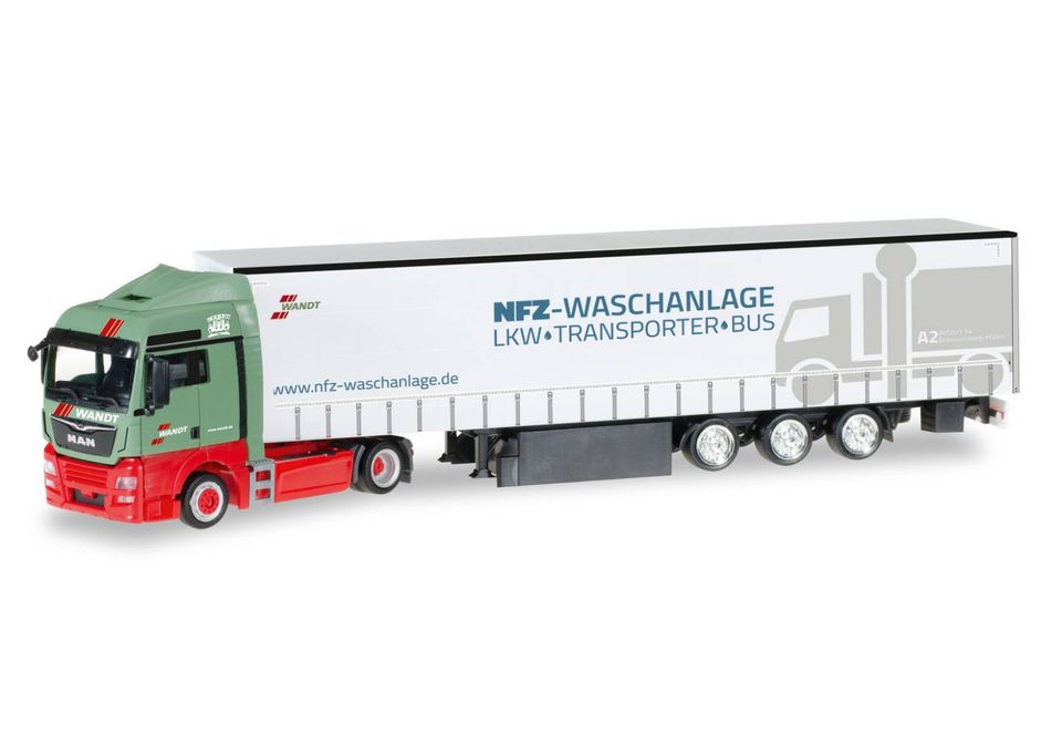 Herpa 306904 MAN TGX XLX Euro 6c Gardinenplanen-Sattelzug "Wandt in Griesstätt