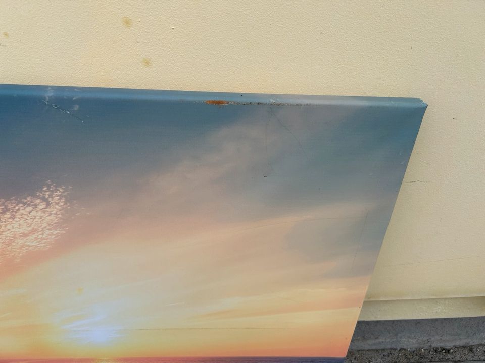 Wandbild Leinenbild 115xx75 cm Sonnenuntergang Dekoration Bild in Reutlingen