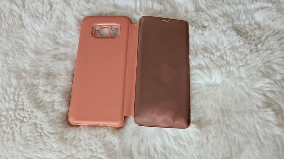 Handyhülle Handy Klapp Hülle Schutz Samsung S 8 rosa Plastik pink in Dresden