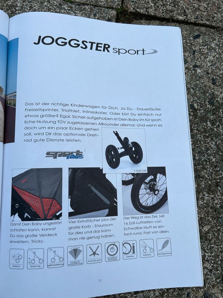 Kinderwagen/Buggy von tfk Joggster Sport mit Multi X Wanne und in Weinbach
