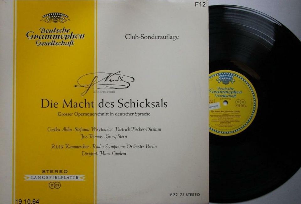 Schallplattenalbum F mit 16 Schallplatten 30 cm Durchmesser in Opfenbach