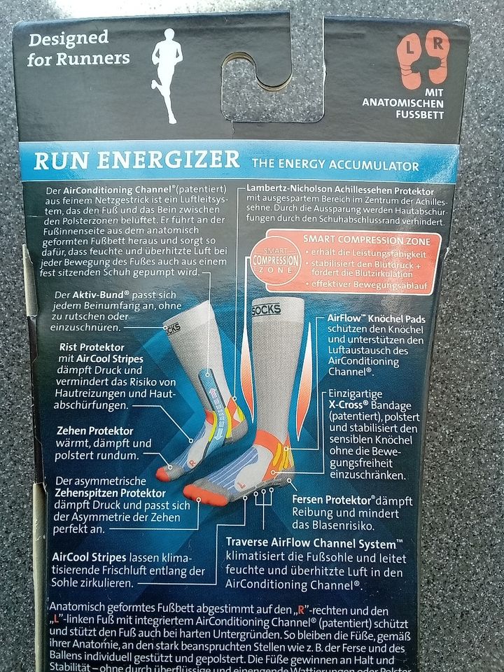 Funktionssocken X-Socks Run Energizer Gr2 EU 39/41 neu ungetragen in Gundelfingen a. d. Donau