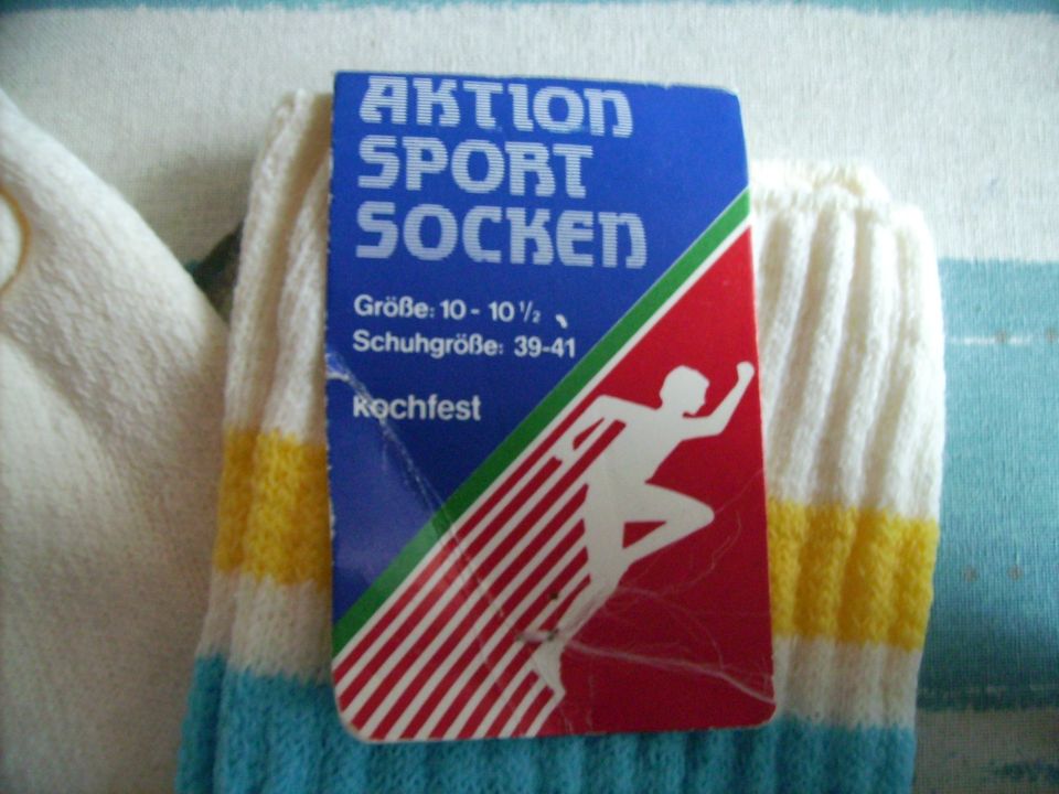 Sportsocken, retro / vintage - weiß - Gr. 39 - 41 in Bad Steben