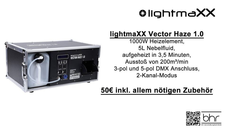 Vermietung lightmaXX Vector Haze 1.0, Hazer, Nebelmaschine mieten in Herne