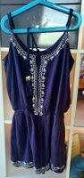 Jumpsuit kurz blau wie neu gr 34 only Applikation Goa Hippie Baden-Württemberg - Meersburg Vorschau