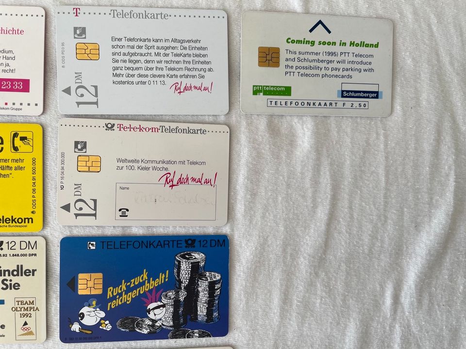 Telefonkarten sammeln 6 12 50 DM Deutschland Frankreich Holland in Lüder