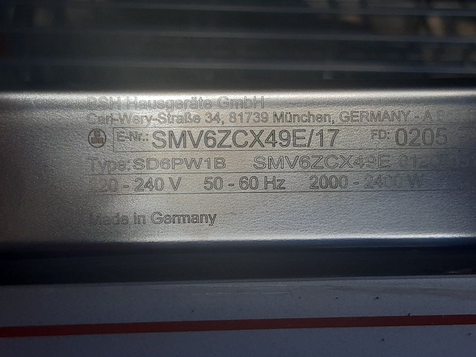 Geschirrspüler Bosch Super Silence SMV6ZCX49E mit TimeLight in Blankenburg (Harz)