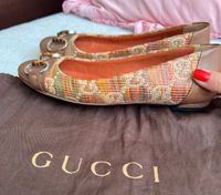 Orig. Gucci Bamboo Horsebit Ballerinas Cognac Braun Bunt Leder 36 Eimsbüttel - Hamburg Rotherbaum Vorschau