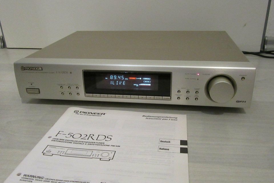 Pioneer F-502RDS champagner gold Tuner mit Bedienungsanleitung in Essen