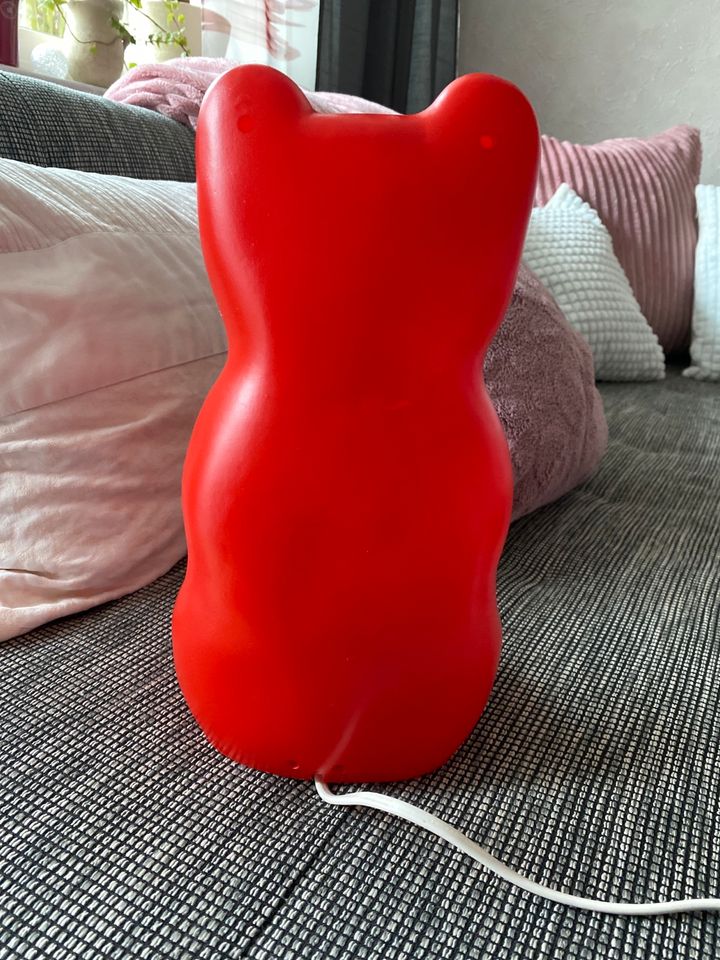 Original Heico Lampe Teddybär Bär Tischlampe Lumibär rot Pop Art in Dortmund