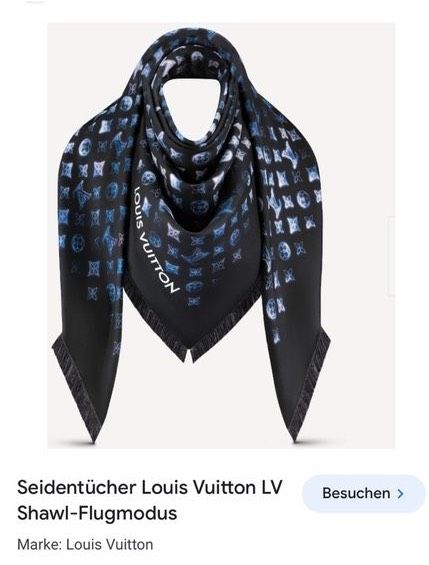 Louis Vuitton Schal Flight Mode Mahina Tuch in blau Seide 120x120 in Hannover