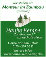 Monteur für Zaunbau (m/w/d) Schleswig-Holstein - Groß Vollstedt Vorschau