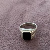 Siegelring 800 Silber 22 mm mit schwarzem Onyx Schwerin - Wickendorf Vorschau