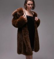 Topshop Faux Fur Coat / Fake Pelzmantel Chocolate Brown Friedrichshain-Kreuzberg - Kreuzberg Vorschau