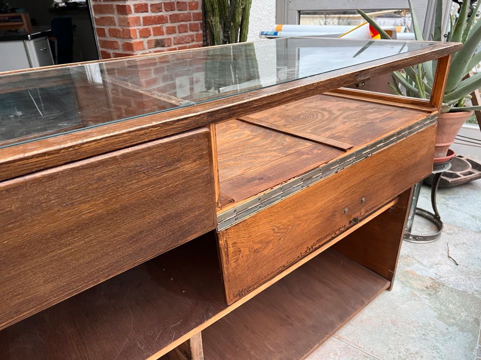 vintage Ladentheke Vitrine Bar Sideboard Glas Eiche in München