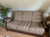 Sofa, ausziehbare Schlafcouch, braun, floral, DDR Sachsen-Anhalt - Langeneichstädt Vorschau