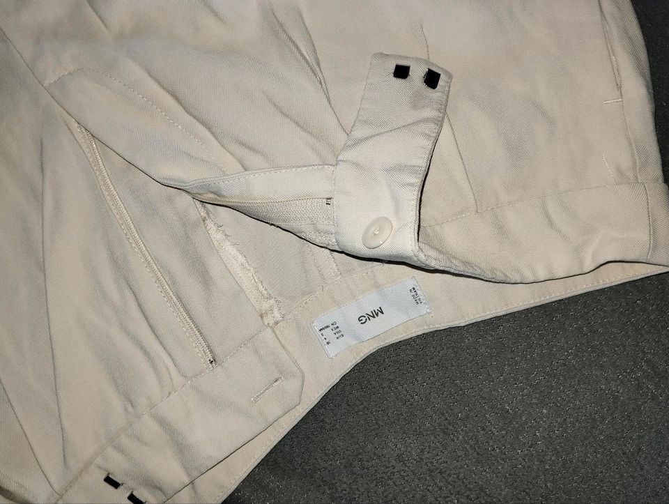 Mango Hose weit beige 7/8 in Westerrönfeld