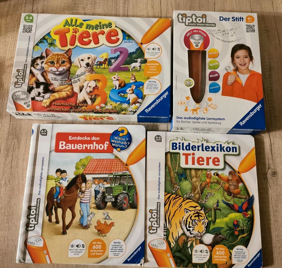 Tip toi Stift mit Bücher und Spiel in Löchgau