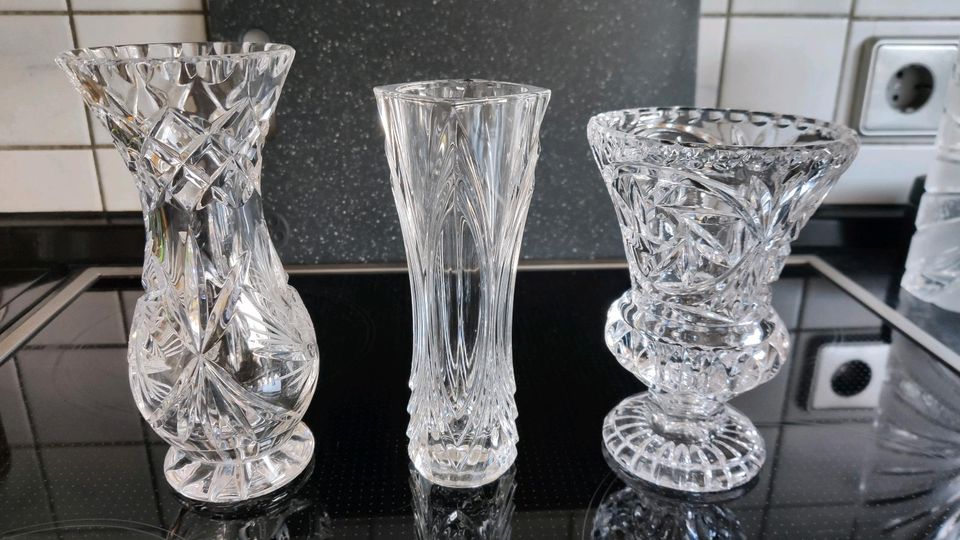 Blumenvasen Kristallglas, Vasen Kristall Glas in Löchgau