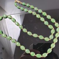 Echtes Jade Linsen Collier verlaufend ( 925 Silber vg ) 67 cm Nordrhein-Westfalen - Recklinghausen Vorschau