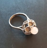 Antiker Vintage Schmuck Ring 830er Silber mit Rosenquartz Kugel Nordrhein-Westfalen - Ratingen Vorschau