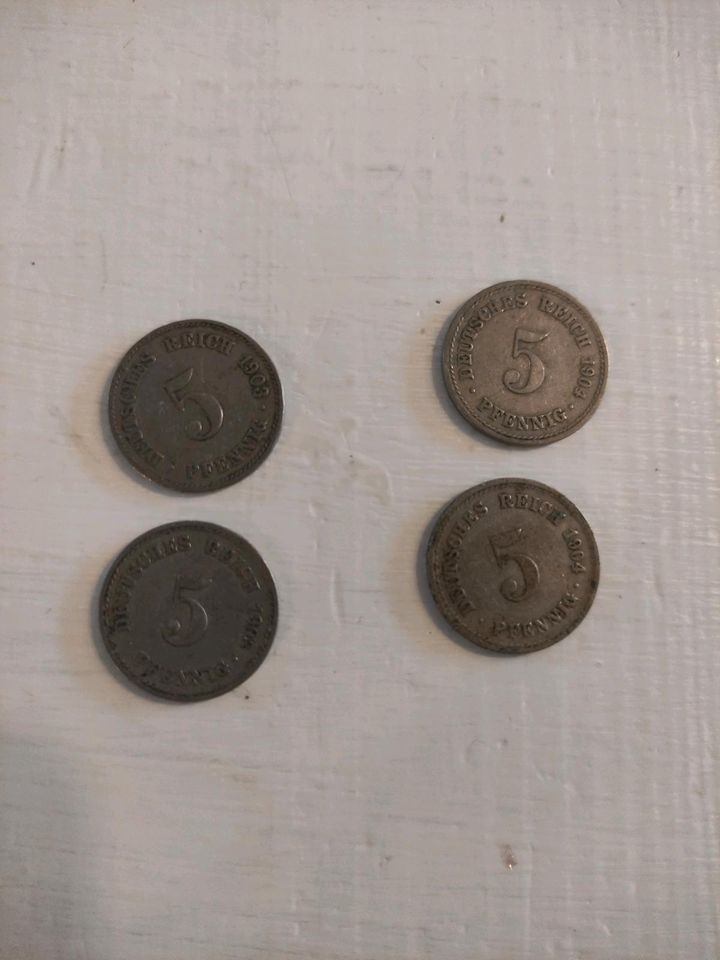 Reichsmark 5 Pfennige von 1900-1909 in Flensburg