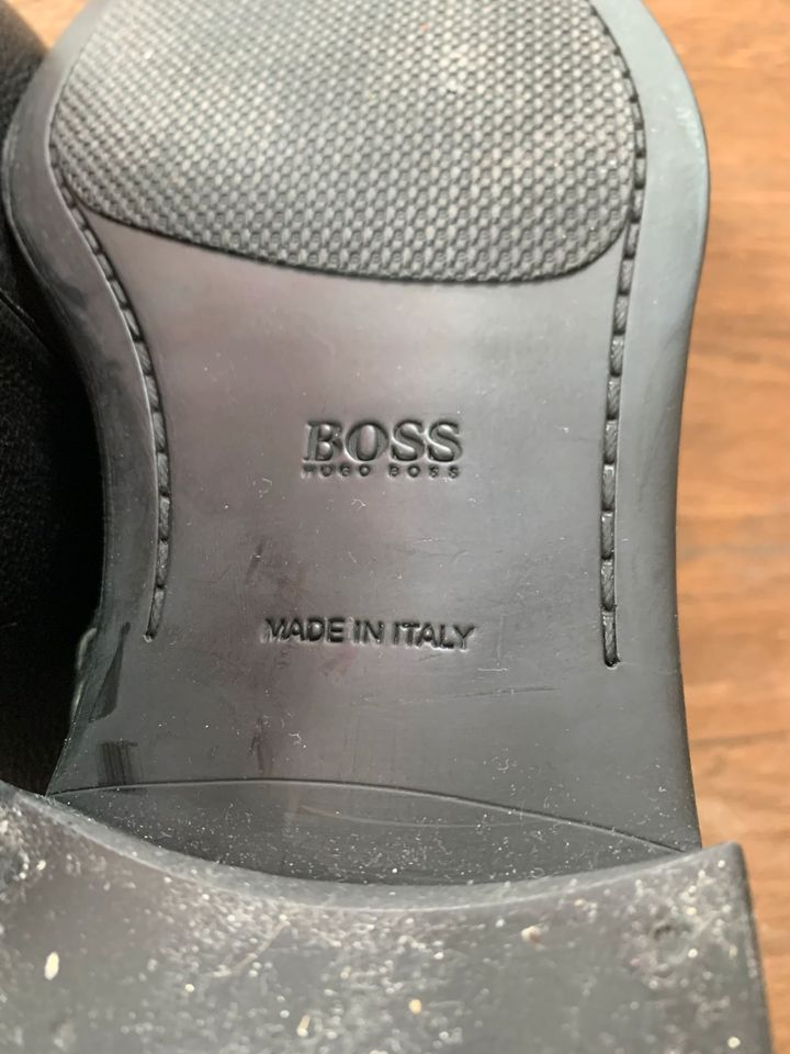 Hugo Boss Chelsea Boots Stiefel schwarz Leder in Waltrop