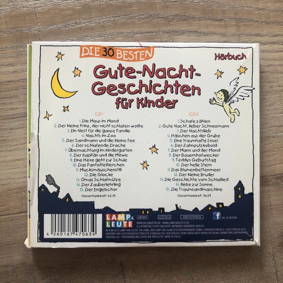 Kinder CD „die 30 Besten Gute Nacht Geschichten für Kinder“ in Bad Windsheim