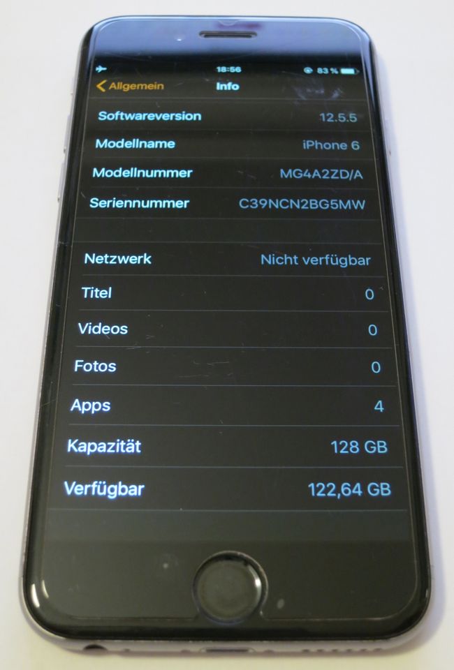 Apple iPhone 6 - 128 GB - Space Grau (Ohne Simlock) A1586 in Leipzig