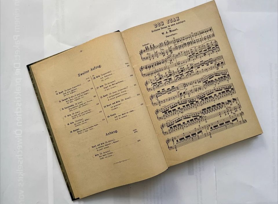 Mozart Don Juan Klavierauszug 1921 Edition Breitkopf Nr. 2180 in Berlin